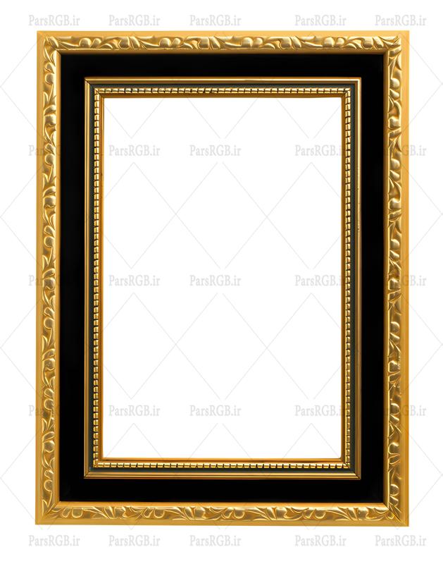 دانلود تصویر png قاب مشکی طلایی کد 5284