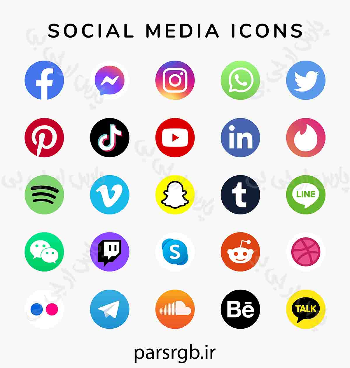 آیکون شبکه های اجتماعی