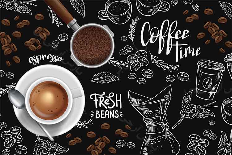 espresso-coffee-cup-coffee-beans-parsrgb.ir-503 طرح پس زمینه قهوه